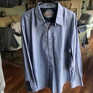 Patterned Blue/White Dress Shirt